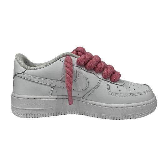 Nike Air Force 1 '07 Low White Pink Rope Laces