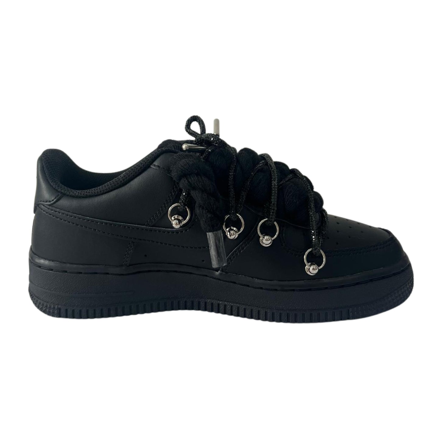 Air Force 1 '07 Low Black Black Rope Chain Laces