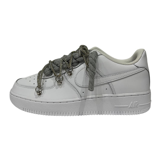 Nike Air Force 1 '07 Low White Grey Rope Chain Laces