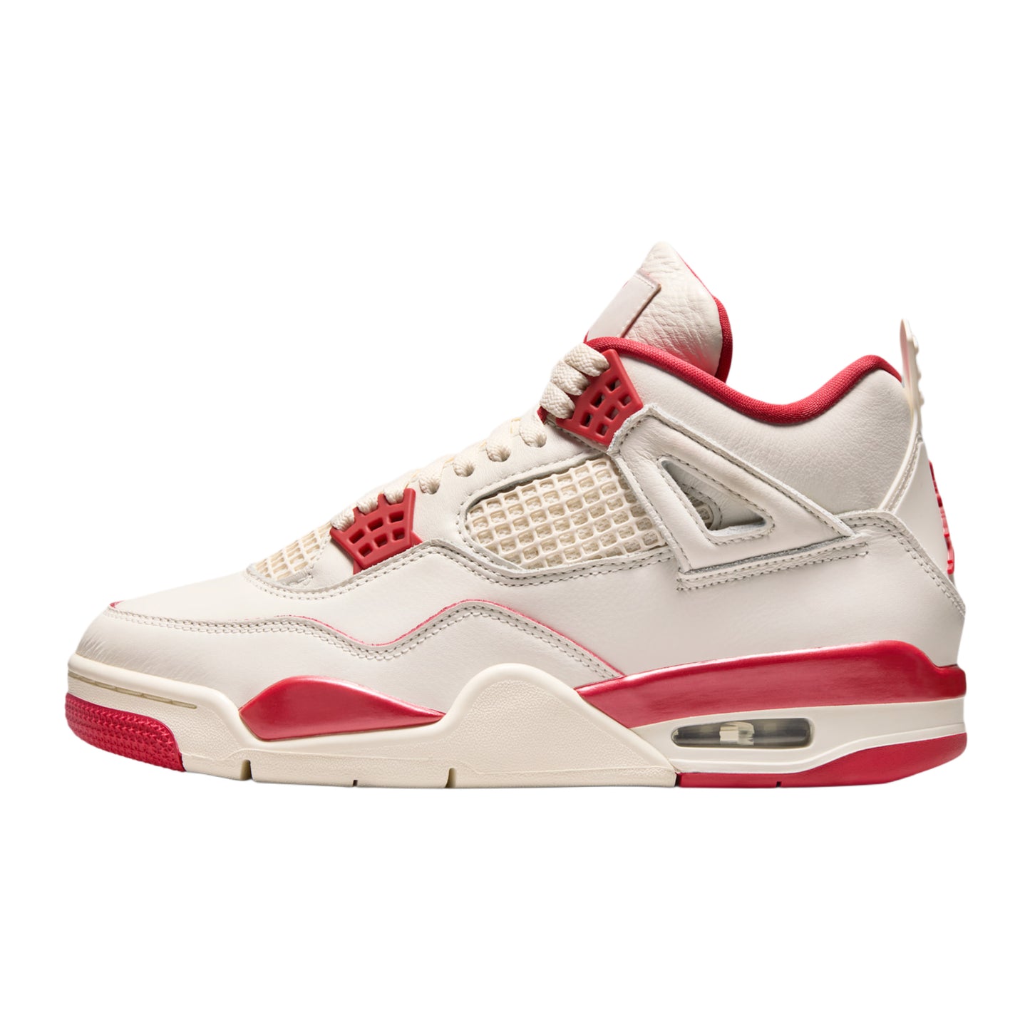 Air Jordan 4 Retro Pale Ivory and Tough Red