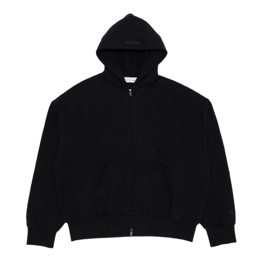 Fear Of God Essentials Classic Full Zip-Up Hoodie "Jet Black"