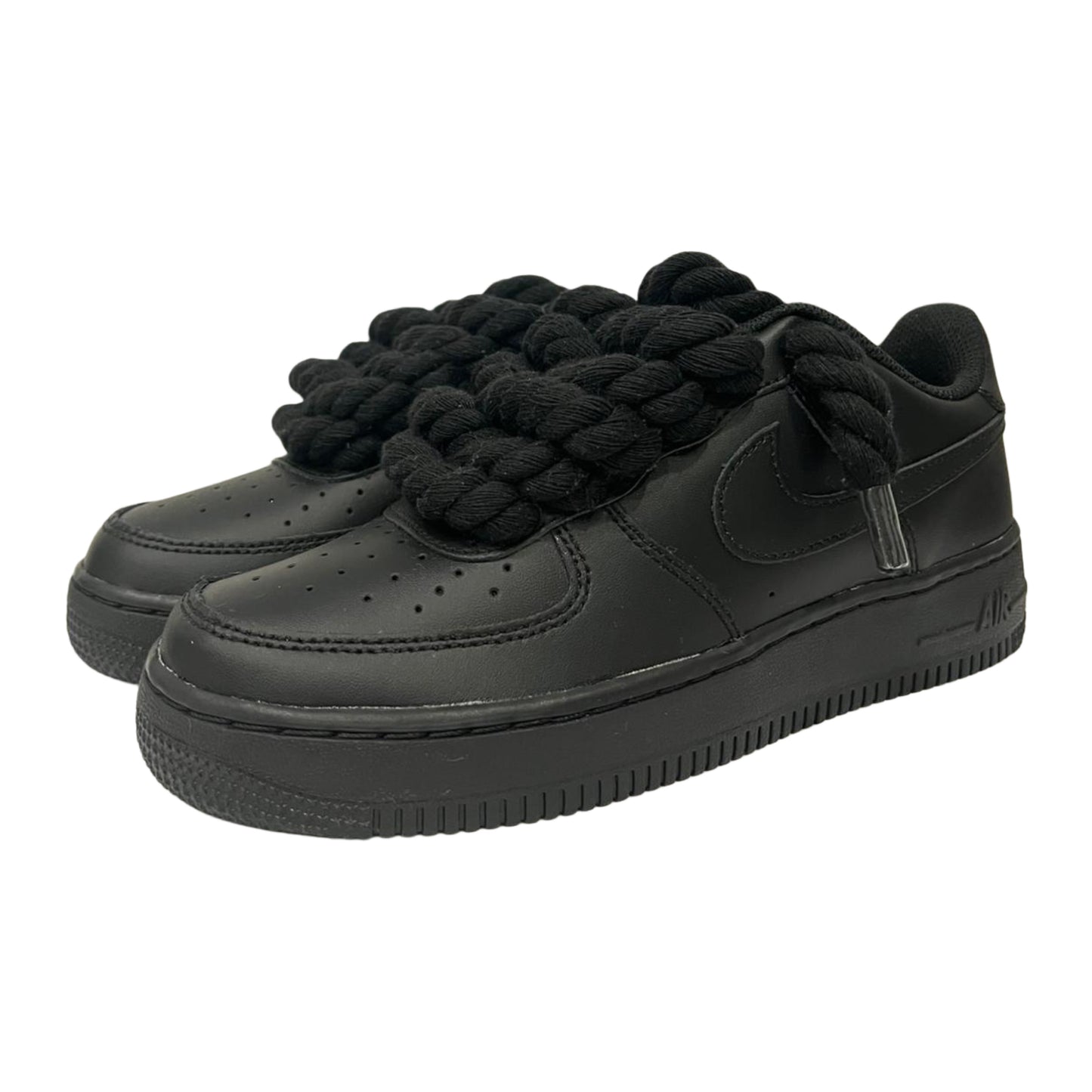 Nike Air Force 1 '07 Low Black Black Rope Laces